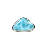 Zilveren ring larimar maat 18 | driehoek 1,4 x 2,3 cm Zilveren ring larimar maat 18 | driehoek 1,4 x 2,3 cm