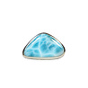 Zilveren ring larimar maat 18 | driehoek 1,4 x 2,3 cm