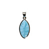 Zilveren hanger larimar | markies 2,1 x 1,1 cm