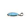 Zilveren hanger larimar | markies 2,1 x 1,1 cm