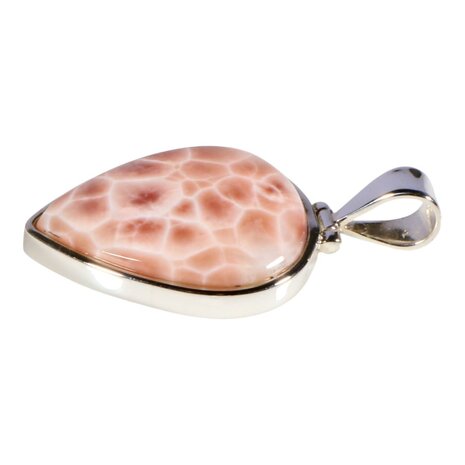 Zilveren hanger natroliet | druppel 2,5 x 2 cm Zilveren hanger natroliet | druppel 2,5 x 2 cm