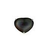 Zilveren ring obsidiaan (regenboog) maat 17 | hart 1,6 x 2 cm