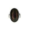 Zilveren ring obsidiaan (regenboog) maat 18 | ovaal 2,3 x 1,5 cm