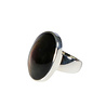 Zilveren ring obsidiaan (regenboog) maat 18 | ovaal 2,3 x 1,5 cm