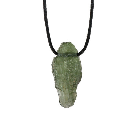 Moldaviet hanger ruw doorboord | 2,87 gram Moldaviet hanger ruw doorboord | 2,87 gram