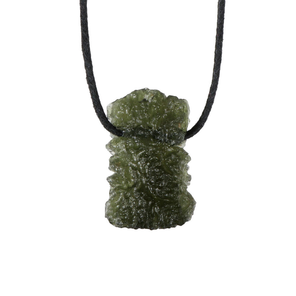 Moldaviet hanger ruw doorboord | 4,88 gram Moldaviet hanger ruw doorboord | 4,88 gram