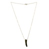 Gold-filled ketting met ruwe moldaviet | 2,75 gram