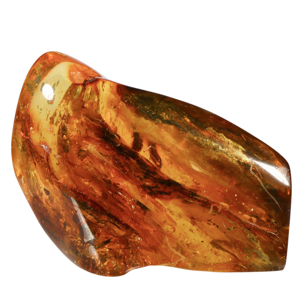 Barnsteen gepolijst met 1 mug en 3 vleugels | 7,6 x 5,1 x 3,5 cm | 71 gram Barnsteen gepolijst met 1 mug en 3 vleugels | 7,6 x 5,1 x 3,5 cm | 71 gram