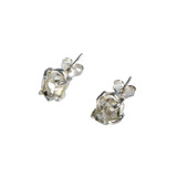 Zilveren oorstekers Herkimer diamant gezet