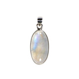 Zilveren hanger maansteen (regenboog) | ovaal 2,6 x 1,4 cm Zilveren hanger maansteen (regenboog) | ovaal 2,6 x 1,4 cm