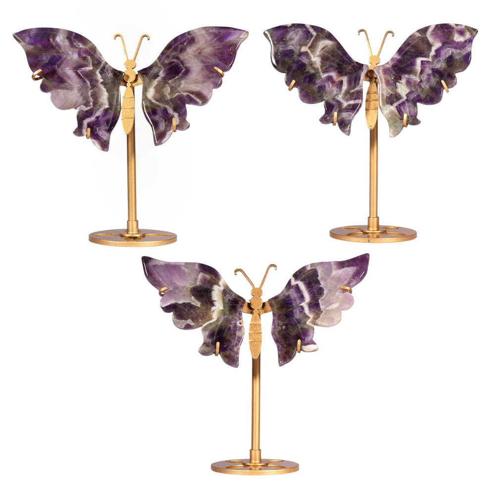 Amethist (chevron) vlinder op standaard