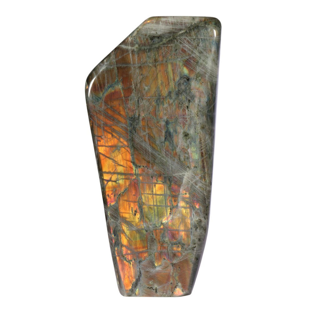 Labradoriet (oranje) sculptuur 30 x 14 x 5,5 cm | 4983 gram