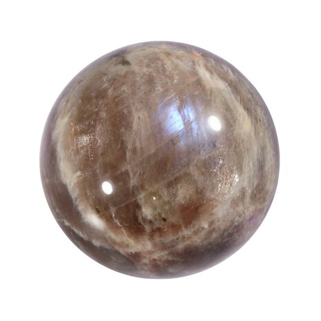 Maansteen (blauw) met zonnesteen bol 54 mm | 223 gram