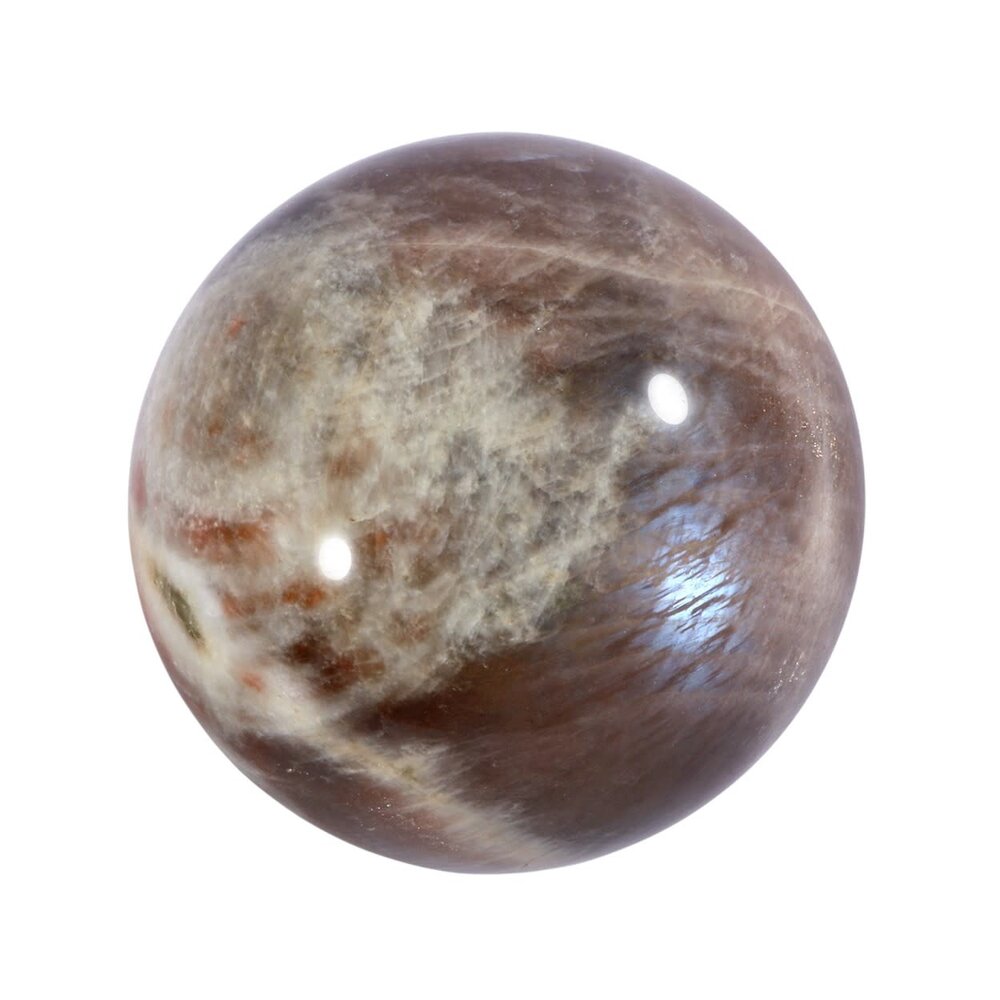 Maansteen (blauw) met zonnesteen bol 57 mm | 249 gram Maansteen (blauw) met zonnesteen bol 57 mm | 249 gram