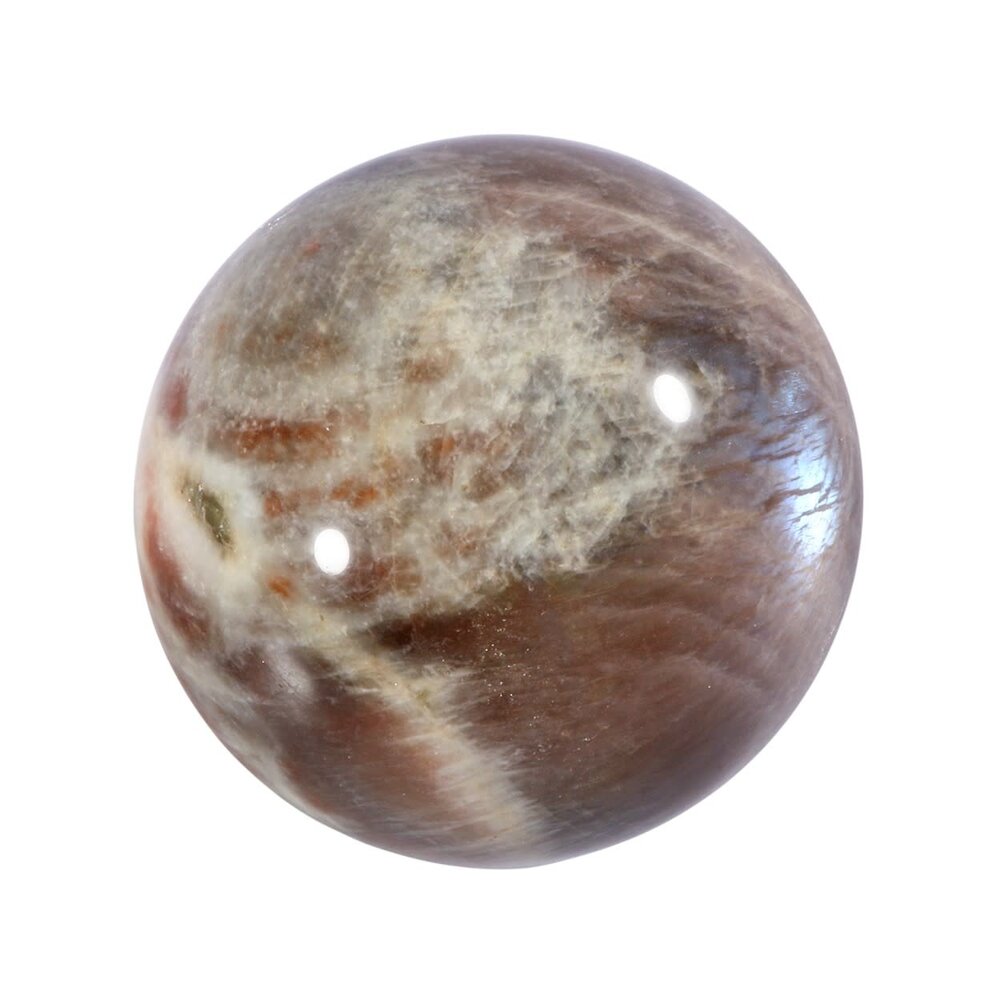 Maansteen (blauw) met zonnesteen bol 57 mm | 249 gram Maansteen (blauw) met zonnesteen bol 57 mm | 249 gram