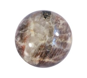 Maansteen (blauw) met zonnesteen bol 59 mm | 279 gram