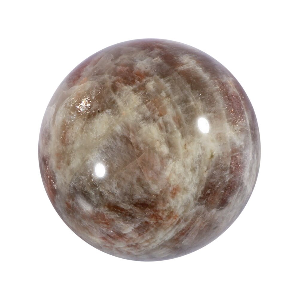 Maansteen (blauw) met zonnesteen bol 59 mm | 287 gram Maansteen (blauw) met zonnesteen bol 59 mm | 287 gram