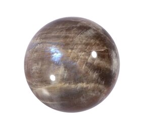 Maansteen (blauw) met zonnesteen bol 59 mm | 296 gram