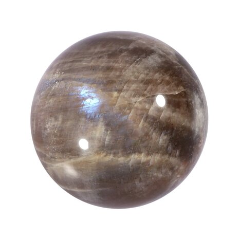 Maansteen (blauw) met zonnesteen bol 59 mm | 296 gram