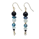 Gold filled oorbellen "aqua"