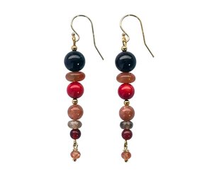 Gold filled oorbellen "fire"