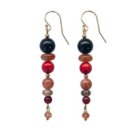 Gold filled oorbellen "fire"