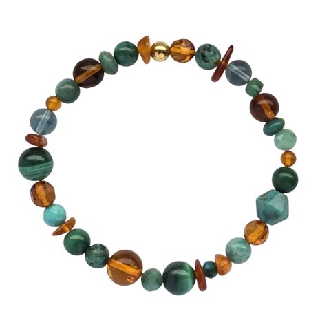 Gold filled armband "forest"