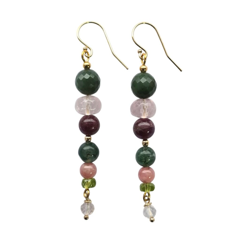 Gold filled oorbellen "love"