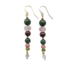 Gold filled oorbellen "love"