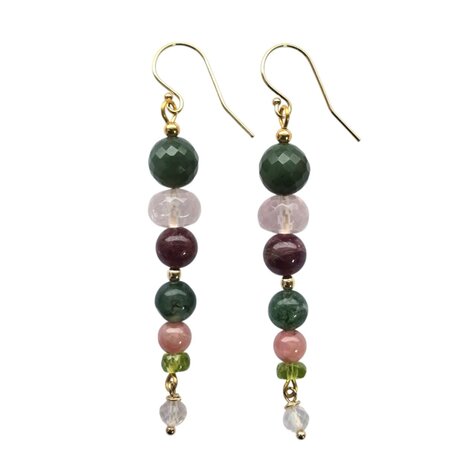 Gold filled oorbellen "love"