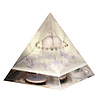 Urn piramide rozenkwarts 11 x 11 x 13,5 cm
