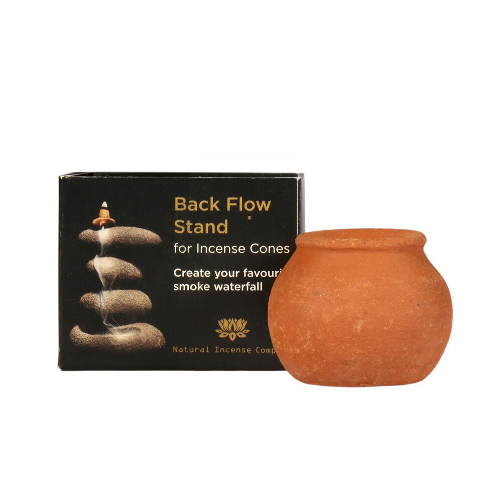 Wierookbrander backflow terracotta klein