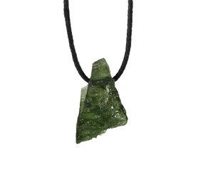 Moldaviet hanger ruw doorboord | 3,03 gram Moldaviet hanger ruw doorboord | 3,03 gram