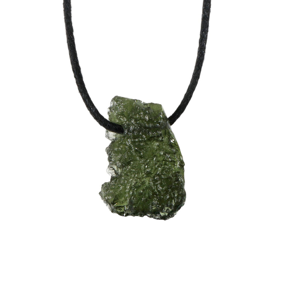 Moldaviet hanger ruw doorboord | 3,45 gram Moldaviet hanger ruw doorboord | 3,45 gram