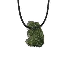 Moldaviet hanger ruw doorboord | 3,45 gram Moldaviet hanger ruw doorboord | 3,45 gram