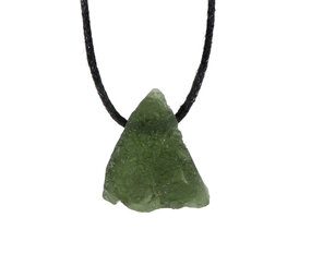 Moldaviet hanger ruw doorboord | 3,55 gram Moldaviet hanger ruw doorboord | 3,55 gram