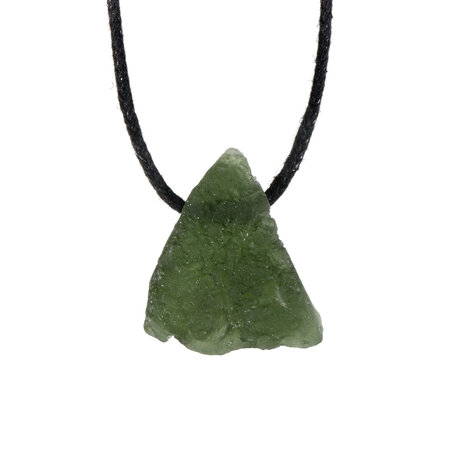 Moldaviet hanger ruw doorboord | 3,55 gram Moldaviet hanger ruw doorboord | 3,55 gram