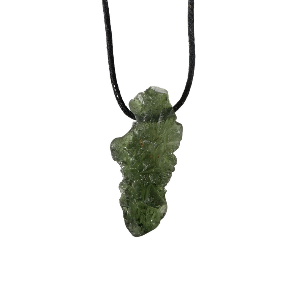 Moldaviet hanger ruw doorboord | 4,48 gram Moldaviet hanger ruw doorboord | 4,48 gram