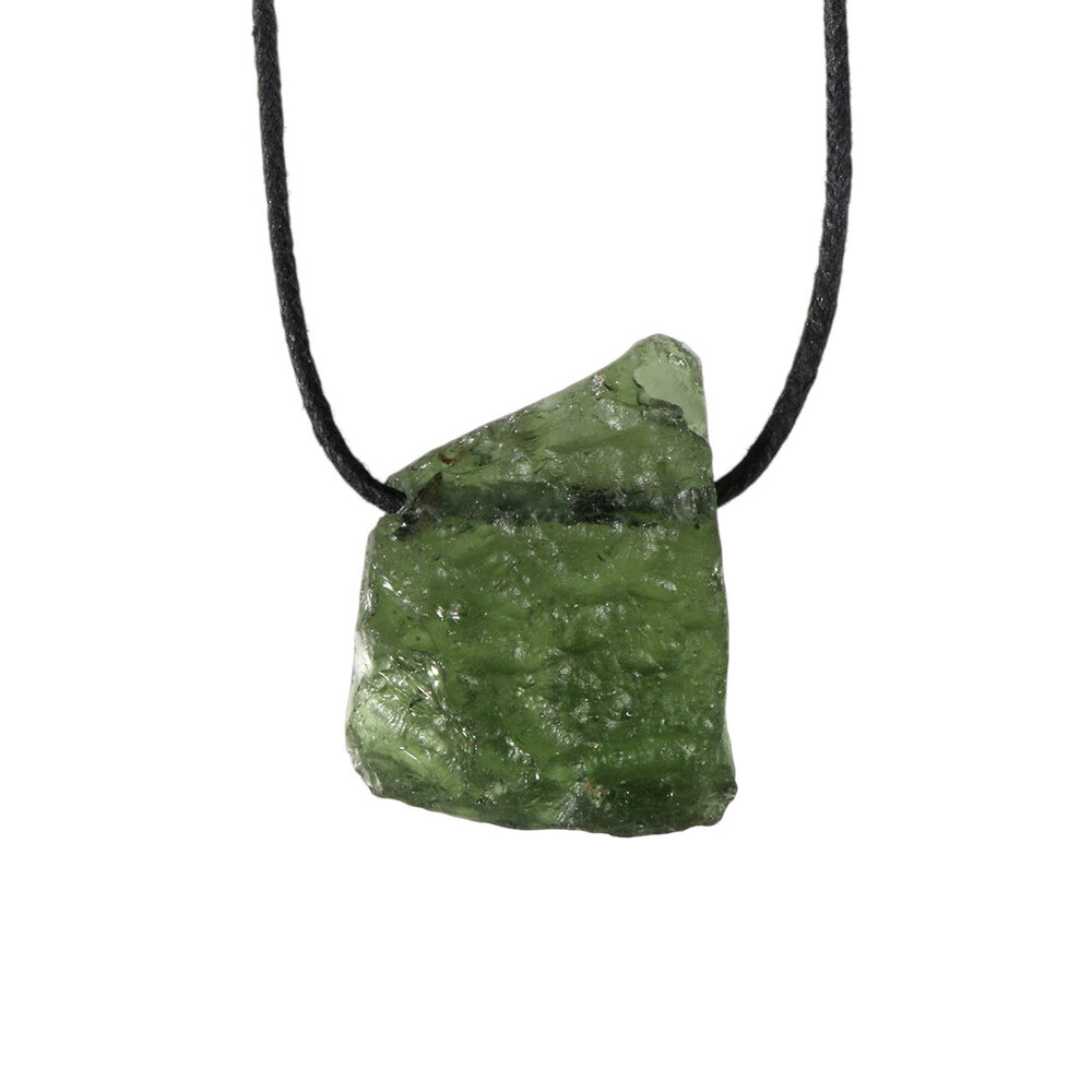 Moldaviet hanger ruw doorboord | 6,43 gram Moldaviet hanger ruw doorboord | 6,43 gram