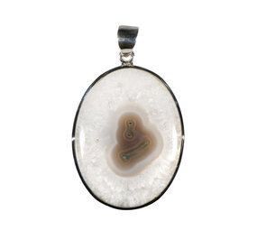 Zilveren hanger anandaliet | ovaal 4 x 3 cm