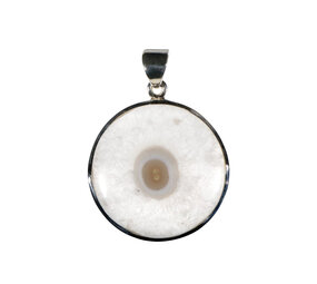 Zilveren hanger anandaliet | rond  3 cm