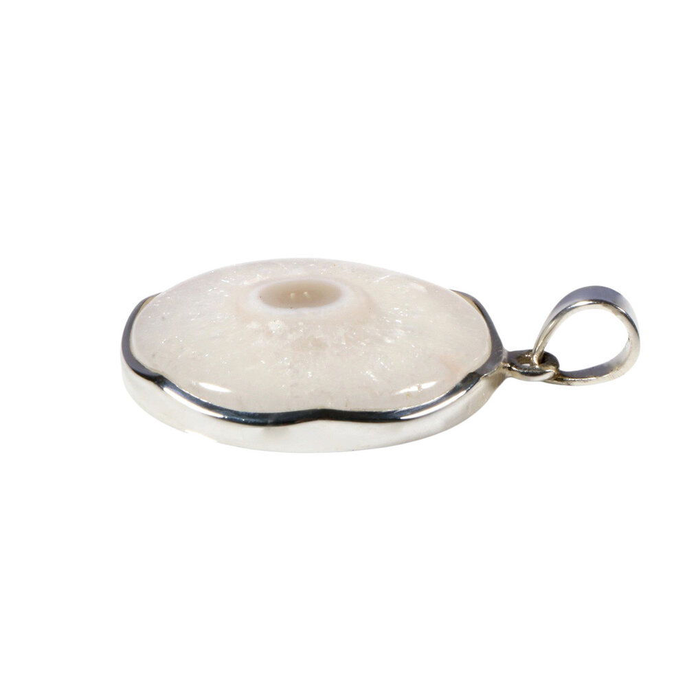 Zilveren hanger anandaliet | rond  3 cm