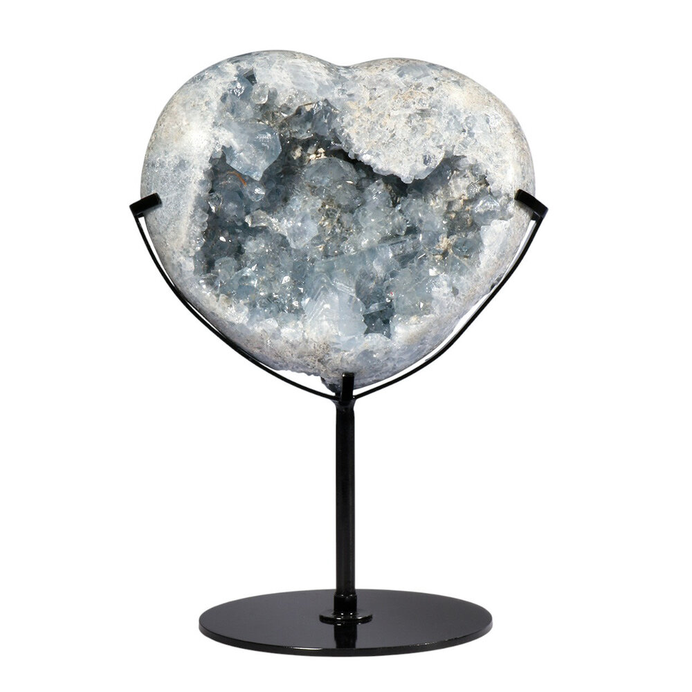 Celestien hart op standaard 13,5 x 16,1 x 7,8 cm | 3104 gram
