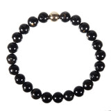 Nuummiet armband met 14k gouden kraal | 8 mm