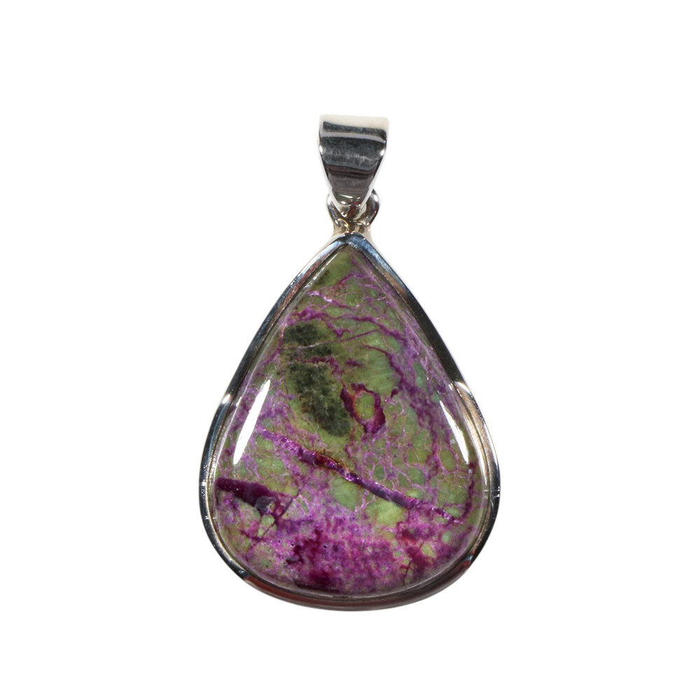 Zilveren hanger atlantisiet | druppel 2,8 x 2,3 cm