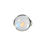 Zilveren ring maansteen (regenboog) maat 18 | rond 1,61 cm