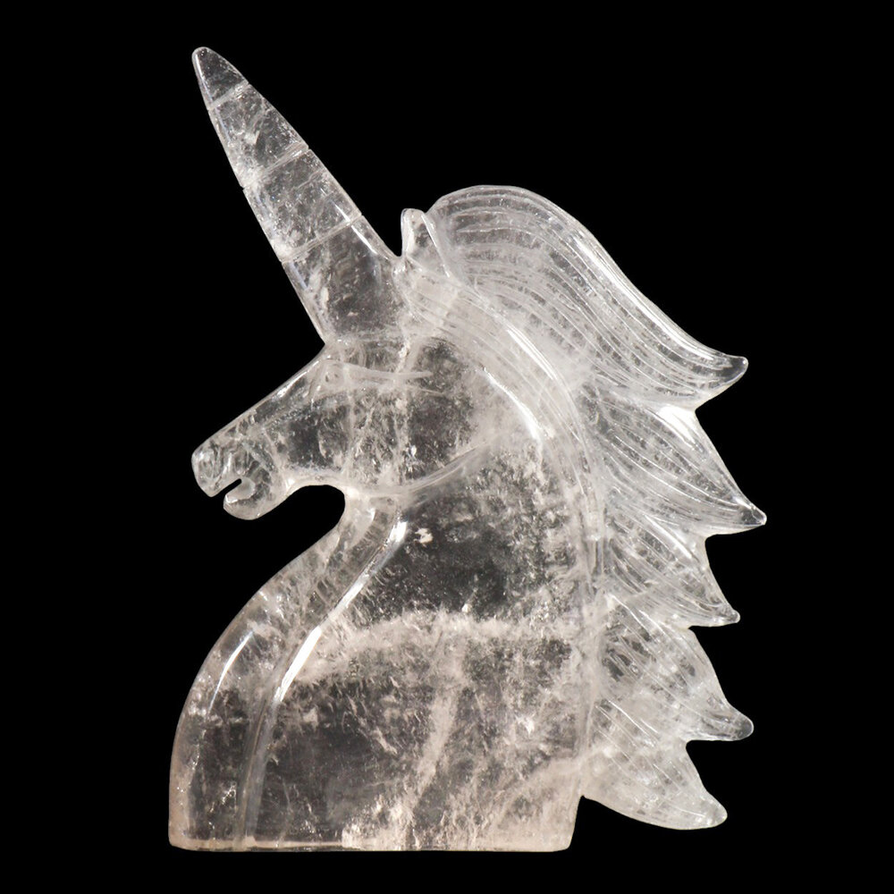 Bergkristal eenhoorn 22,5 x 14 x 2,6 cm | 898 gram
