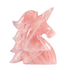 Rozenkwarts eenhoorn 17 x 12 x 3,4 cm | 771 gram