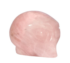 Rozenkwarts alien schedel 8,4 x 6,2 x 6,3 cm | 454 gram