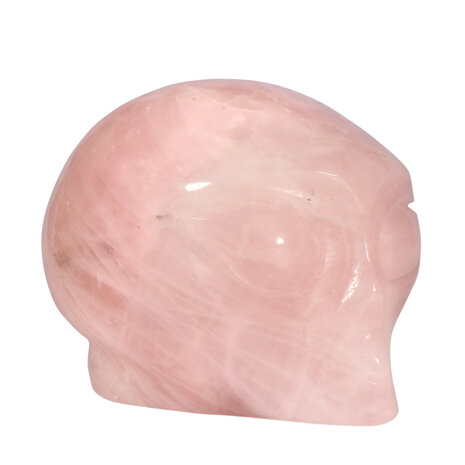 Rozenkwarts alien schedel 8,4 x 6,2 x 6,3 cm | 454 gram